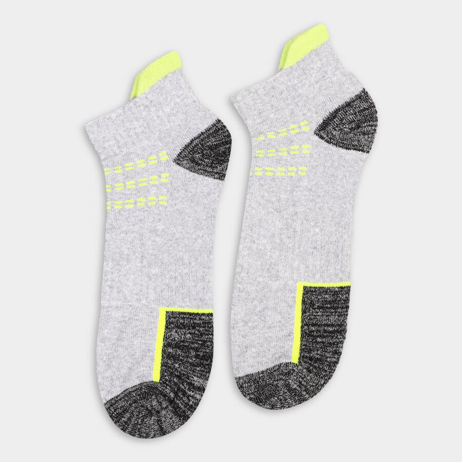 Men's Socks (Pack of 2), Melange Light Grey, large