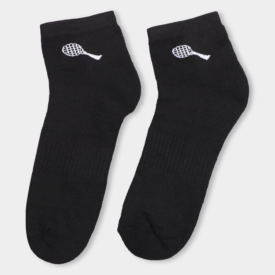 Men's Socks (Pack of 3), Black, large image number null