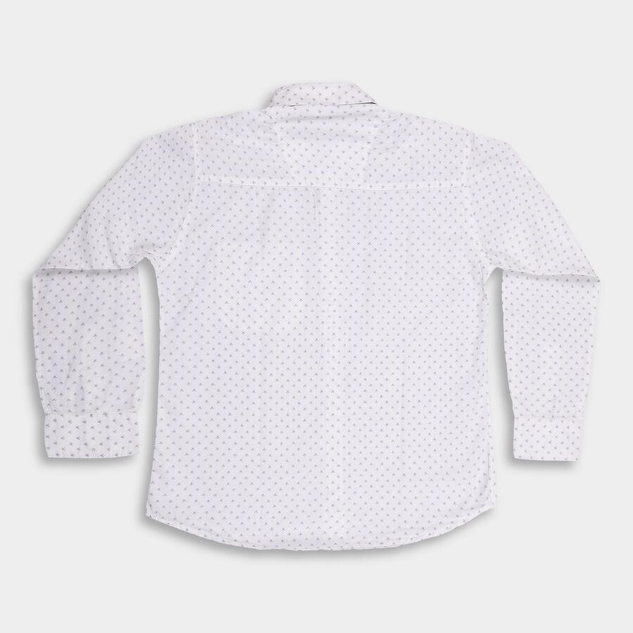 Boys'100% Cotton Casual Shirt, White, large image number null