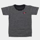 Boys Navy Blue Round Neck Casual Boys T-Shirt, Navy Blue, small