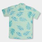 Boys' Light Sage Green Cotton Regular Collar Casual Shirt, Light Green, small image number null