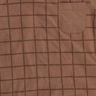 Infants' Beige 100% Cotton Round Neck Checked Baba Suit, Beige, small