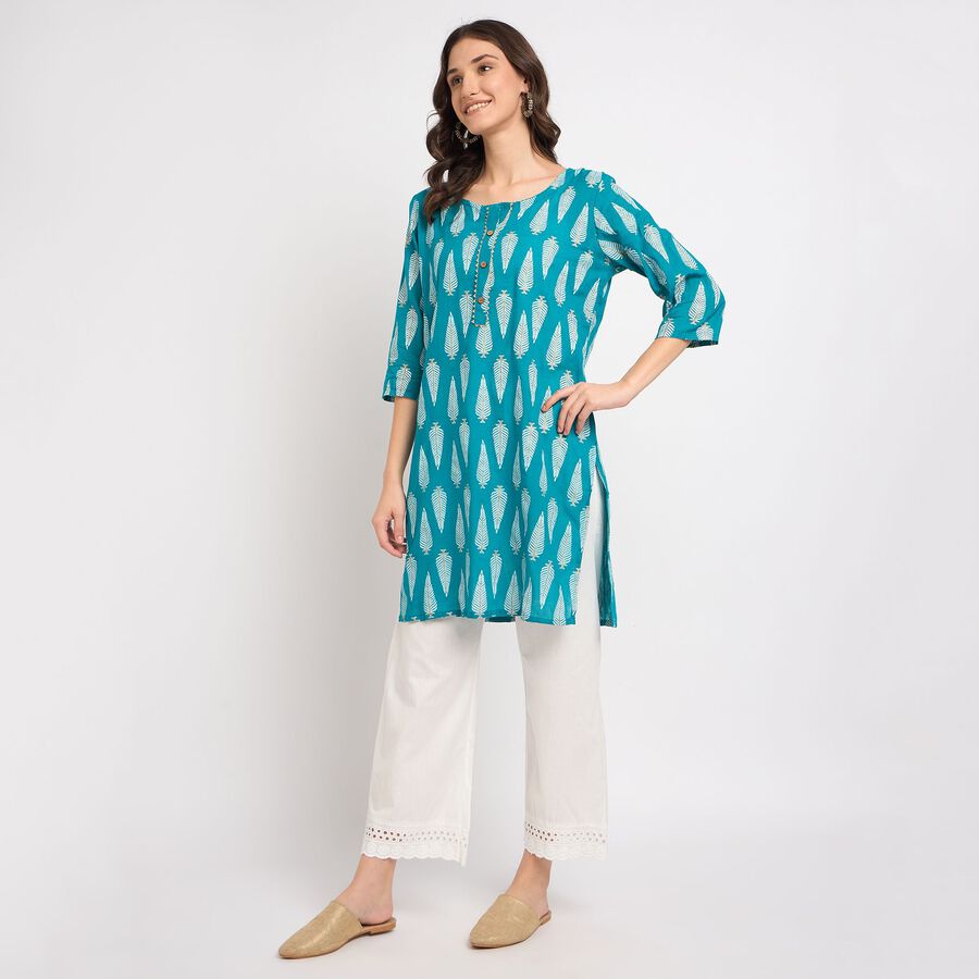 Ladies' Kurta, Dark Green, large image number null
