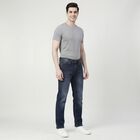 Men's Blue Regular Fit Jeans, Dark Blue, small