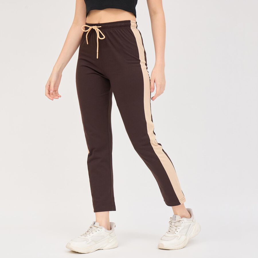 Ladies' Regular Track Pants, Brown, large image number null