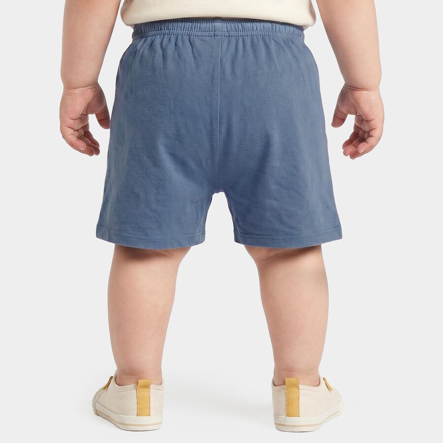 Infants' Blue Regular Fit Printed Half Pant, रॉयल ब्लू, large