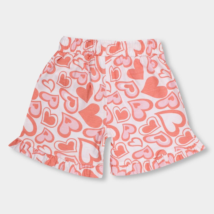 Girls' 100% Cotton Shorts , White, large image number null