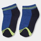 Boys' Bright Lime Green And Deep Navy Color-Blocked Jacquard Socks, Light Green, small image number null