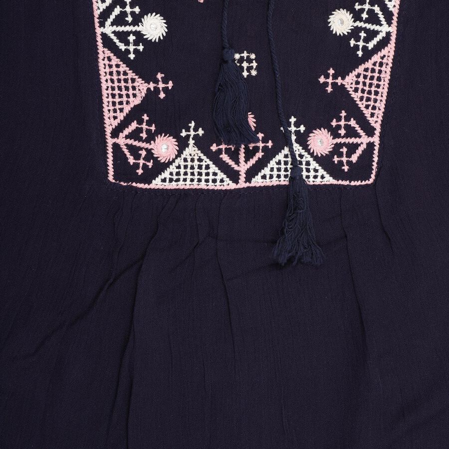 Girls' Blouse , नेवी ब्लू, large image number null