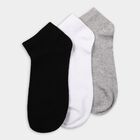 Men's Socks (Pack of 3), काला, small