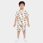 Boys' Night Suit, सफ़ेद, small