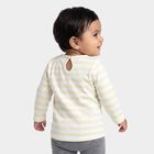 Infants Yellow Cotton Round Neck Regular T-Shirt, Yellow, small