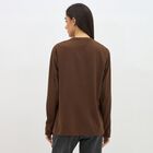 Men's Rich Chocolate Brown Crew Neck Casual T-Shirt , Brown, small image number null