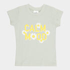Girls Cotton T-Shirt, Light Green, small image number null