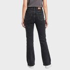 Women's Dark Grey Bootcut Fit Faded Jeans, Dark Grey, small