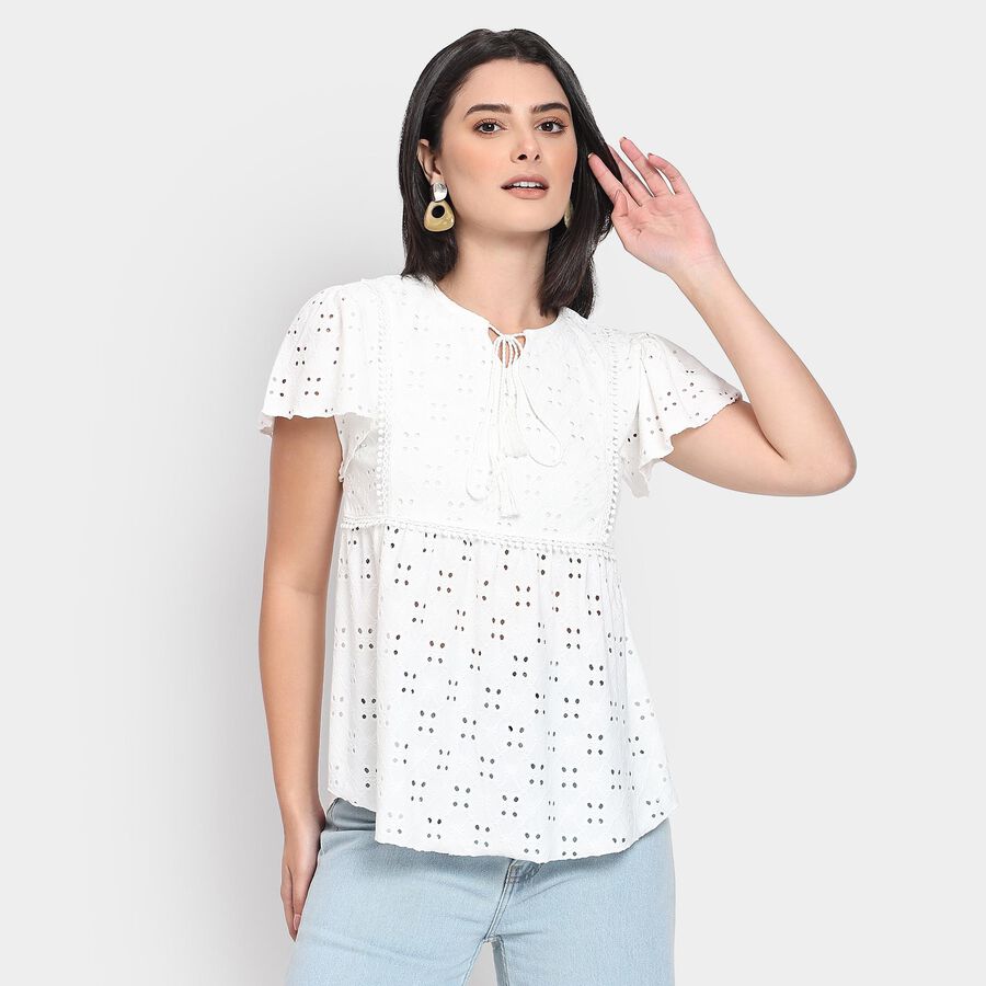 Ladies' Top , White, large image number null