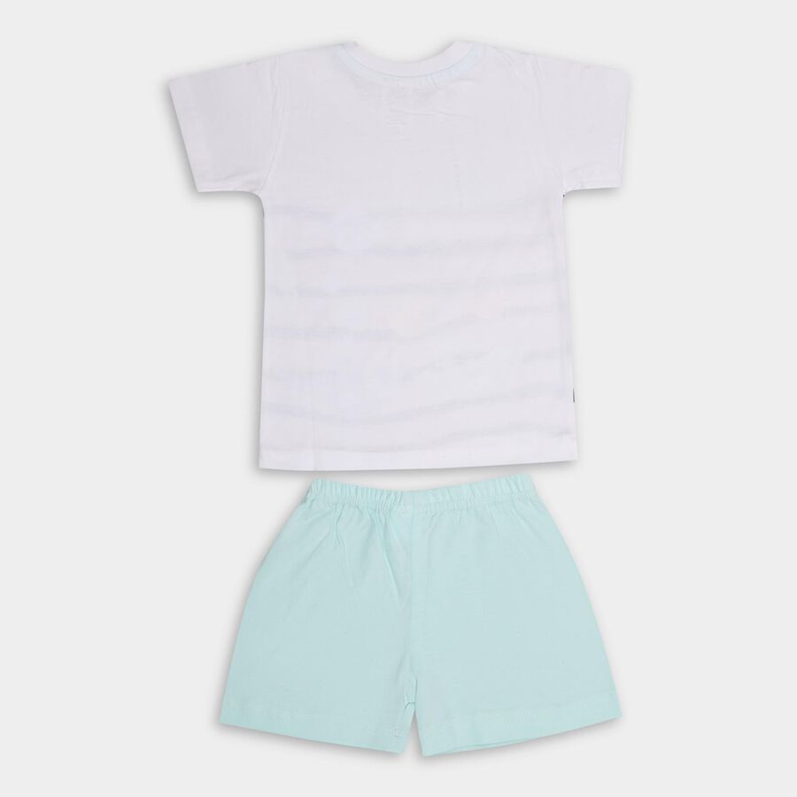 Infant Boys' 100% Cotton Baba Suit, एक्वा, large image number null