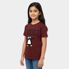 Girls' T-Shirt, वाइन, small