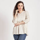 All Over Print A Line Kurti, Off White, small image number null