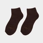 Women's Dark Brown Regular Fit Ankle-Length Socks, Brown, small image number null