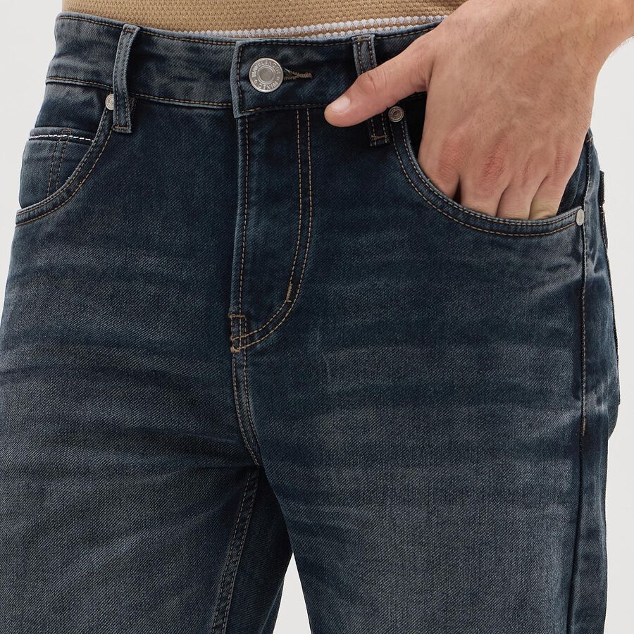 Men's Skinny Jeans, गहरा नीला, large image number null