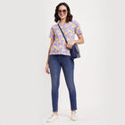 All Over Print Round Neck T-Shirt, Blue, small image number null