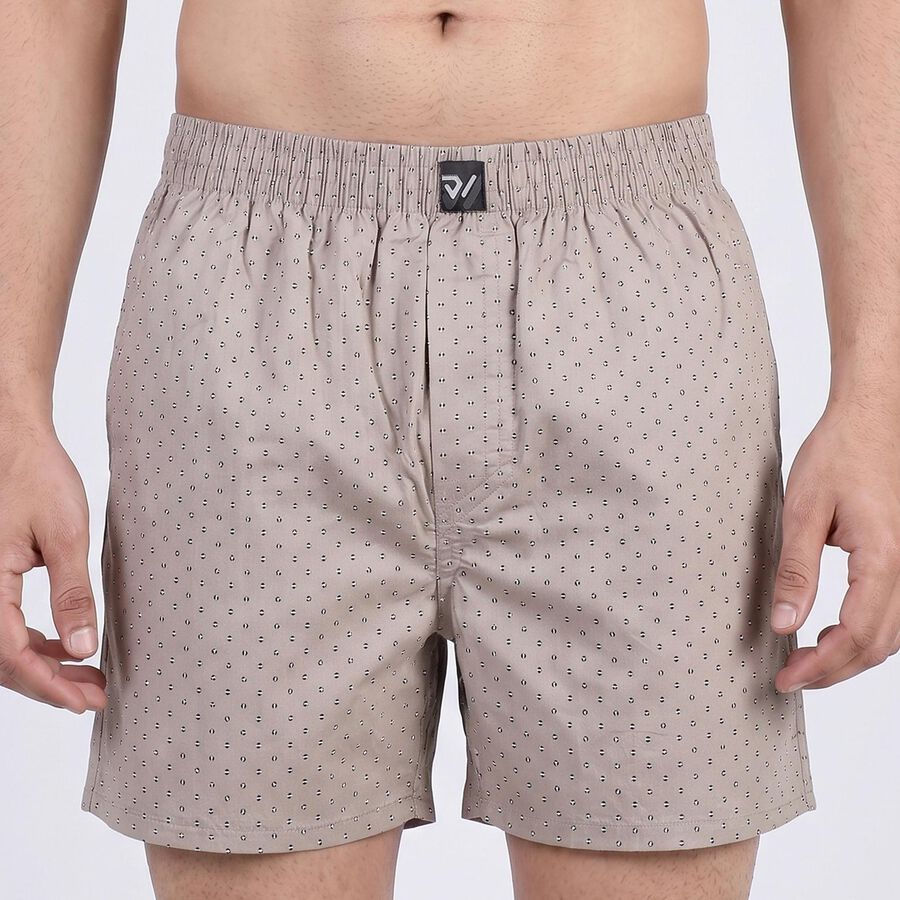 Men's Light Grey Regular Fit Solid Boxers, हल्का ग्रे, large