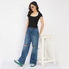Ladies'  Crop  Top, Black, small image number null