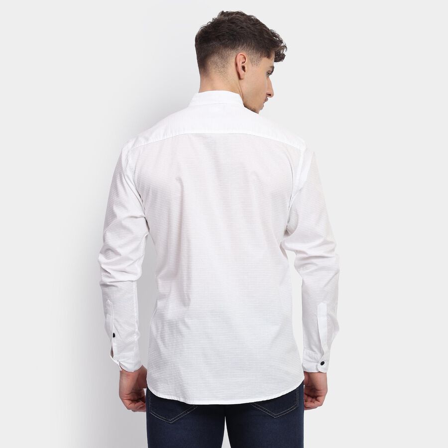 Men's 100% Cotton Casual Shirt , Off White, large image number null