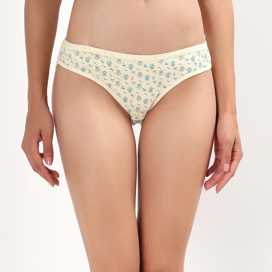 Women's Soft Yellow Bikini Style Panty, Yellow, large image number null