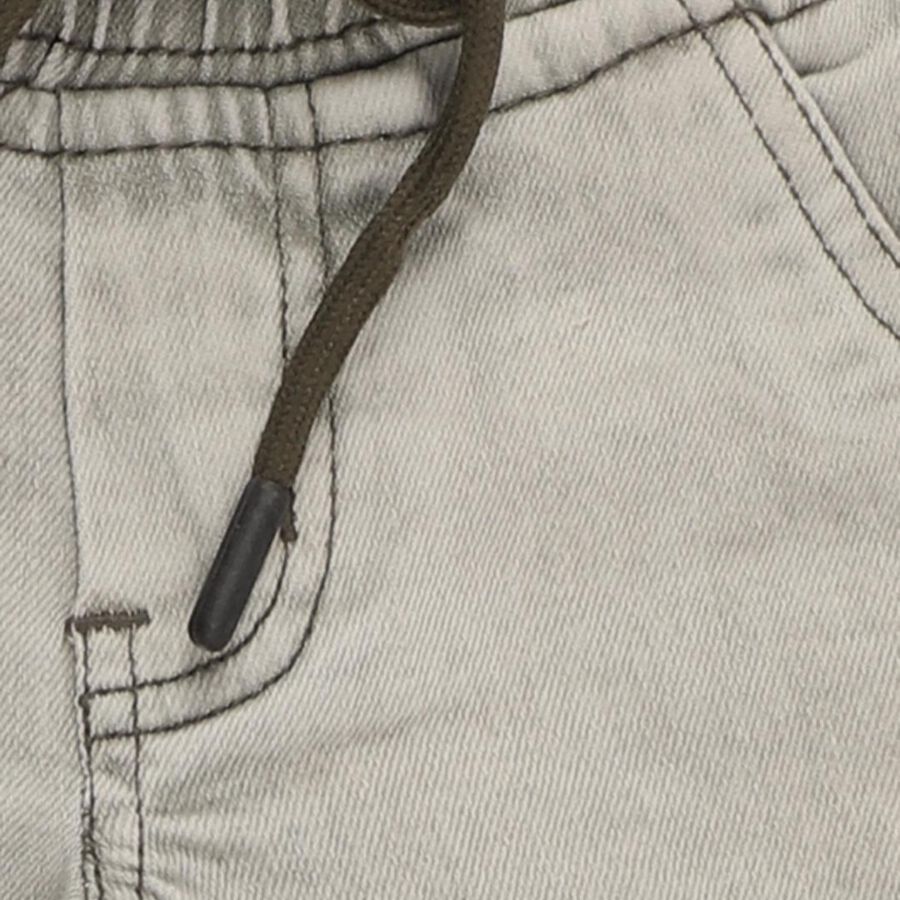 Boys' Light Grey Cargo Fit Jogger Jeans, Olive, large image number null