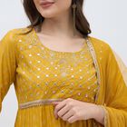 Women's Mustard Embroidered Ethnic Set, Mustard, small image number null