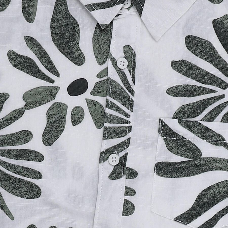 Boys' 100% Cotton Casual Shirt, White, large image number null