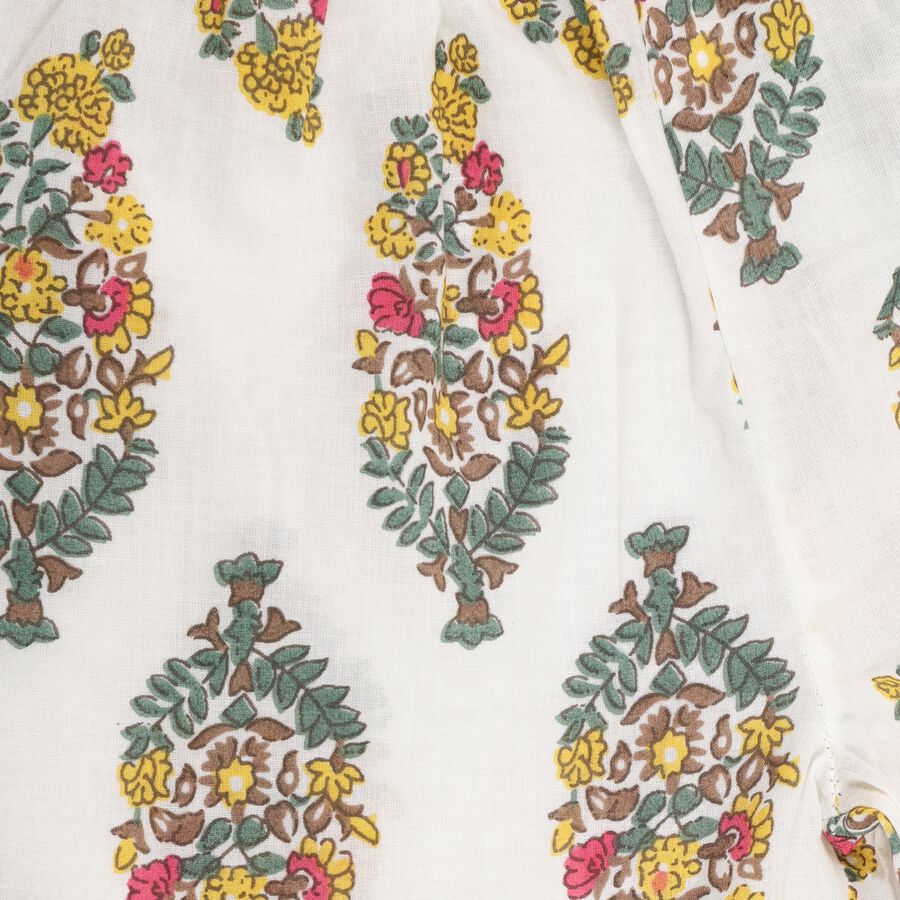 Girls' 100% Cotton Fusion Set, ऑफ व्हाइट, large image number null