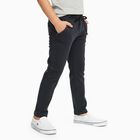Boys' Dark Charcoal Black Slim Fit Jogger Jeans, गहरा ग्रे, small image number null