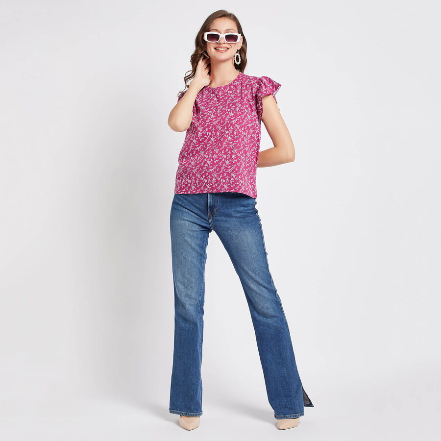 Round Neck T-Shirt, Purple, large image number null