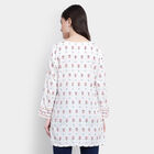 3/4th Sleeves Straight Kurti, White, small image number null
