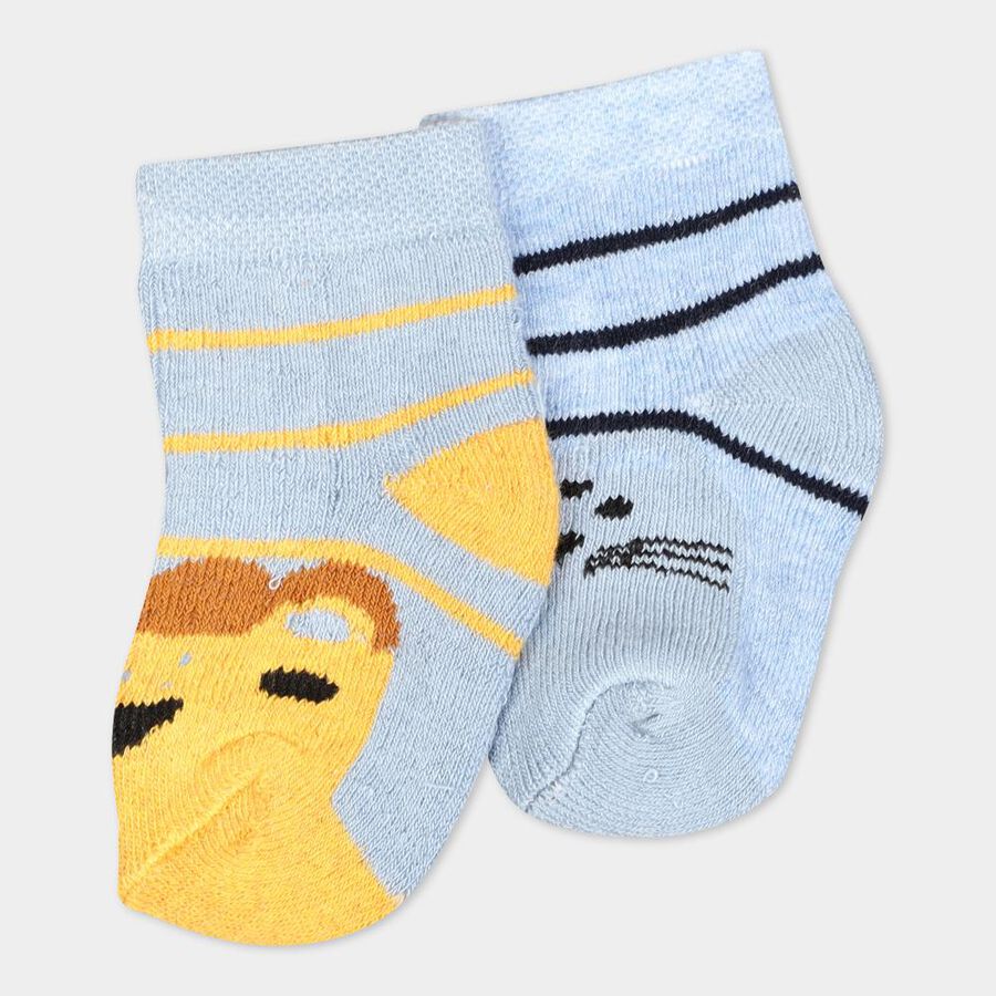 Infant's Socks (Pack of 2), Mid Blue, large