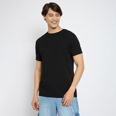 Men's 100% Cotton Round Neck Half Sleeves T-Shirt