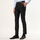 Men's Slim Fit Formal Trousers, Black, small image number null