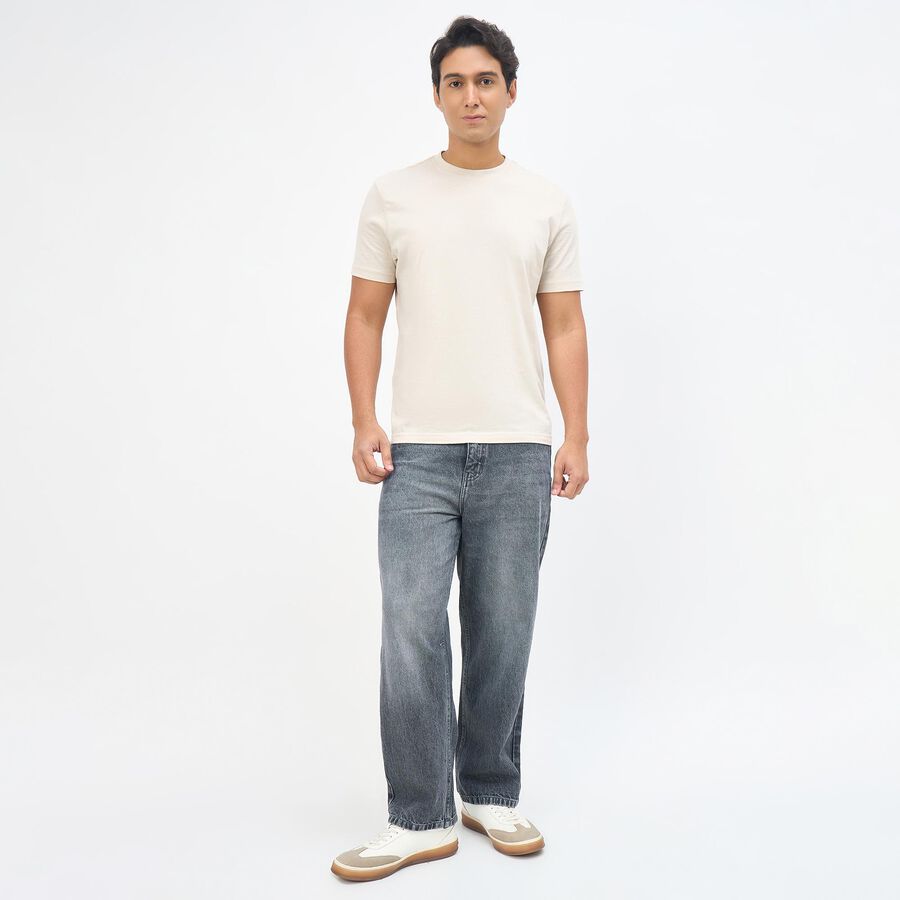 Men's Denim Blue Straight Fit Classic Jeans, Light Grey, large