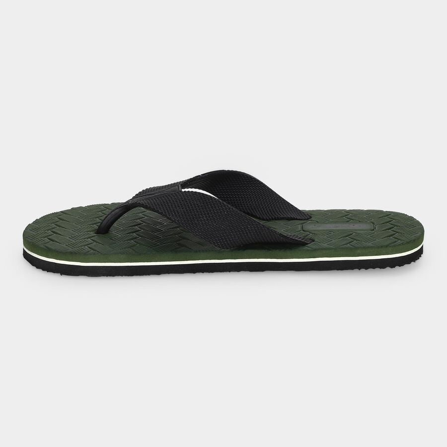 Men's Green Flip-Flops Slippers, हरा, large