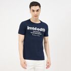Men's Navy Blue Round Neck Classic T-Shirt, Navy Blue, small