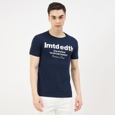 Men's Navy Blue Round Neck Classic T-Shirt