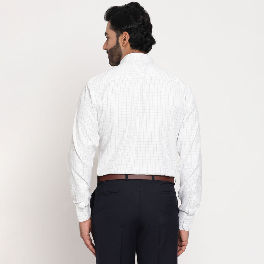 Checks Formal Shirt, White, large image number null