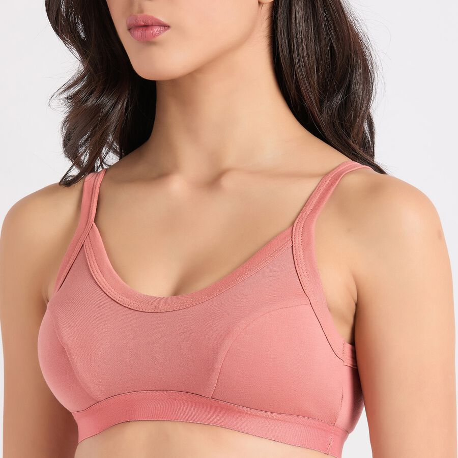 Ladies' Non-Padded Bra, Pink, large image number null