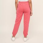 Girls' Coral Pink Sequin Printed Drawstring Pyjama, Coral, small image number null