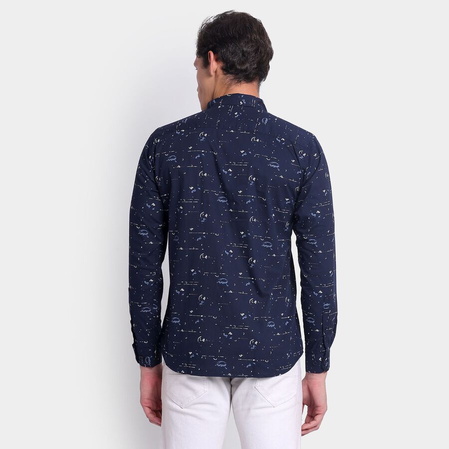 Men's Cotton Casual Shirt, नेवी ब्लू, large image number null