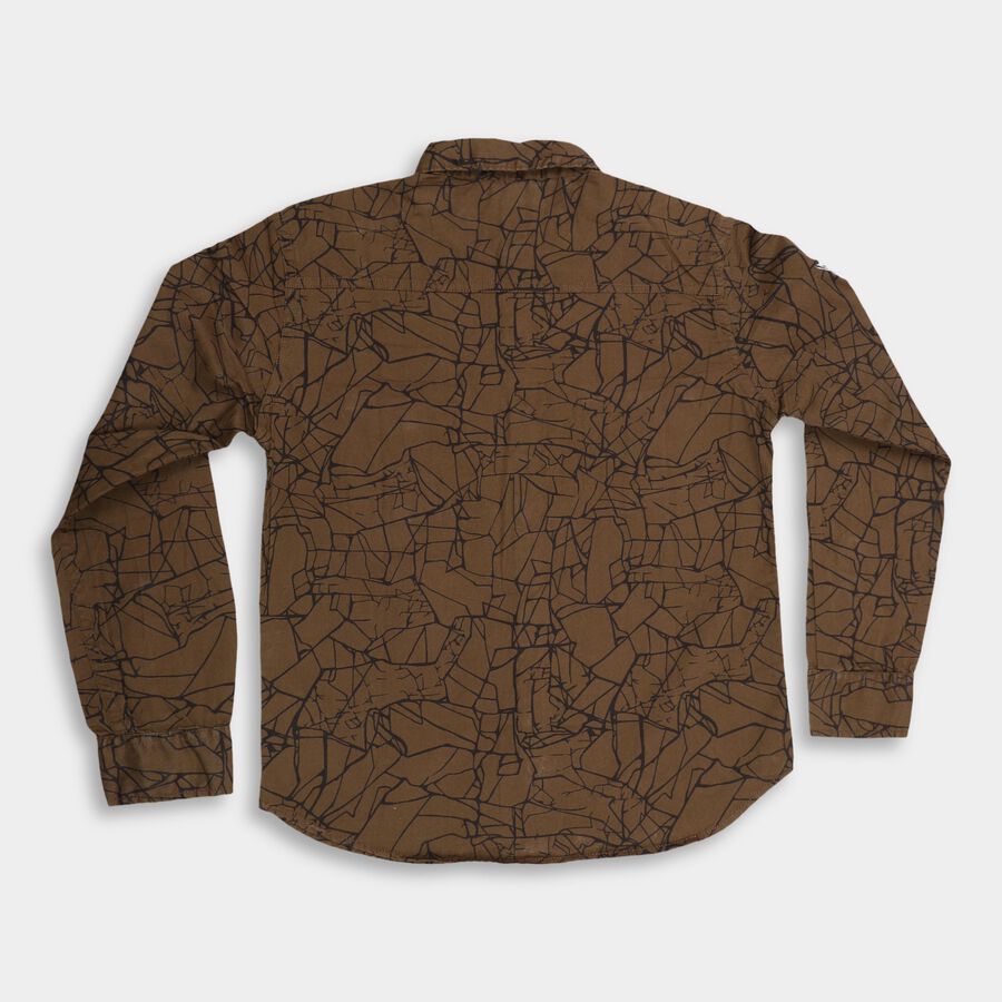 Boy's Cotton Casual Shirt, ओलिव, large image number null