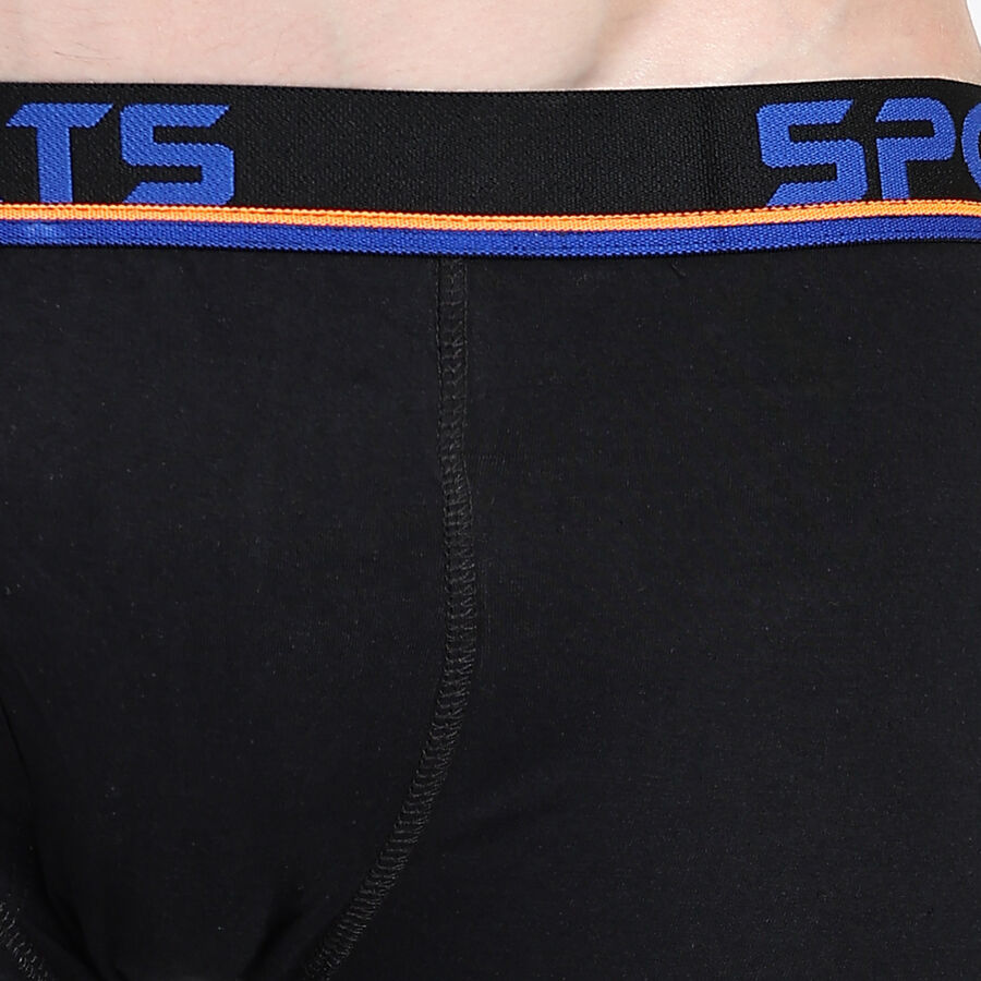 Men's 100% Cotton Trunks, काला, large image number null